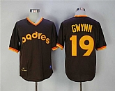 San Diego Padres #19 Tony Gwynn Brown Mitchell And Ness 1982 Stitched Jersey,baseball caps,new era cap wholesale,wholesale hats